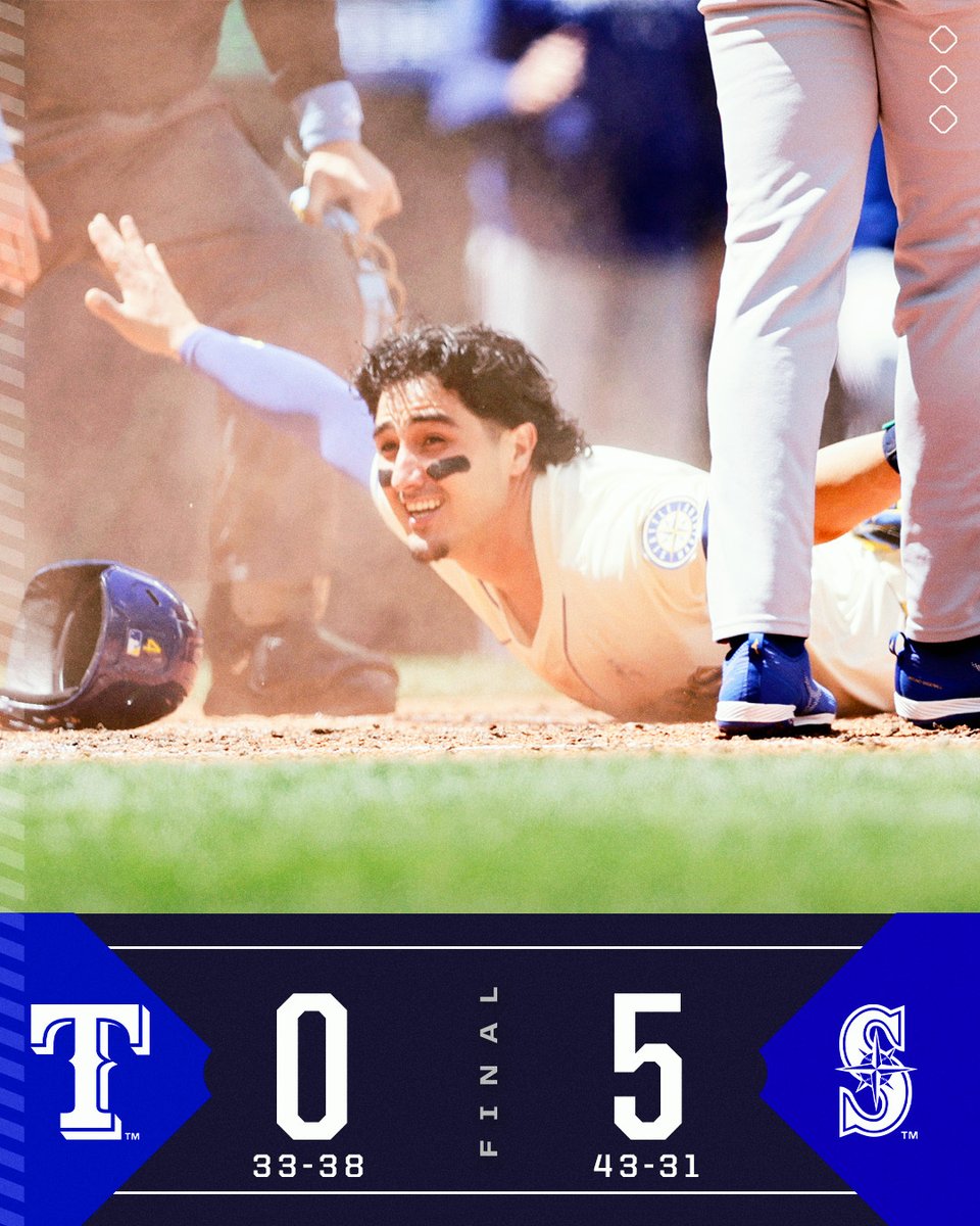 MLB's tweet photo. Logan Gilbert fires 8 scoreless innings as the @Mariners sweep their AL West rivals! https://t.co/LcPcSEU0kM