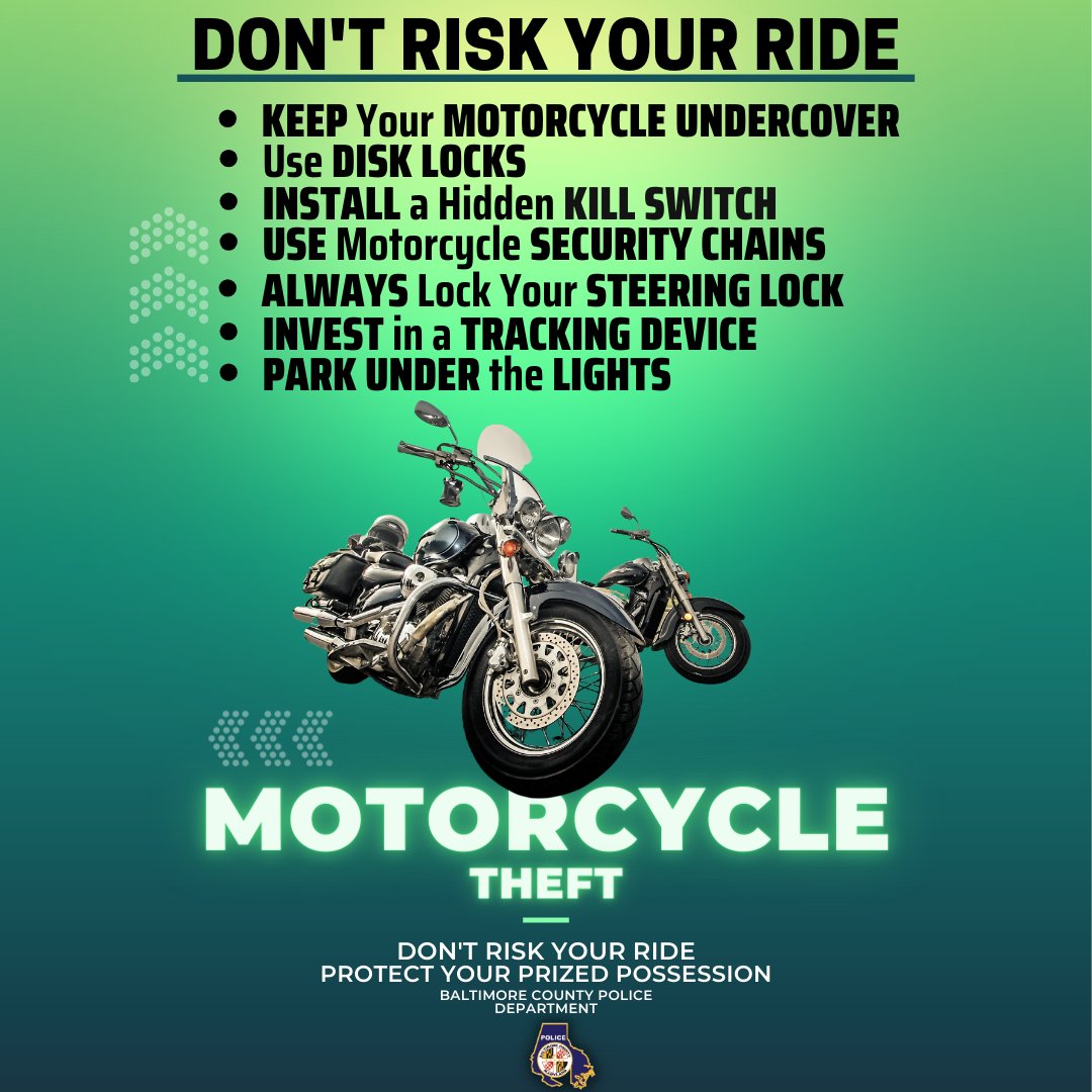 Baltimore County Police Department on X: “Motorcycle theft