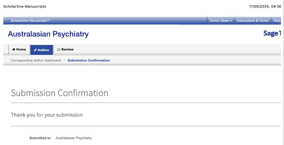 A novel (and quite exciting) experience to navigate the manuscript submission process. Now we wait 😬