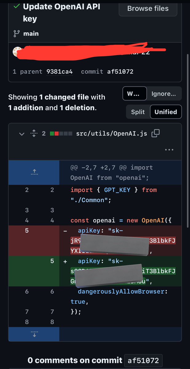 codewithnadeem's tweet image. Someone: What on earth is GitHub?
Me : it’s the easiest place to find OpenAI API keys 😎