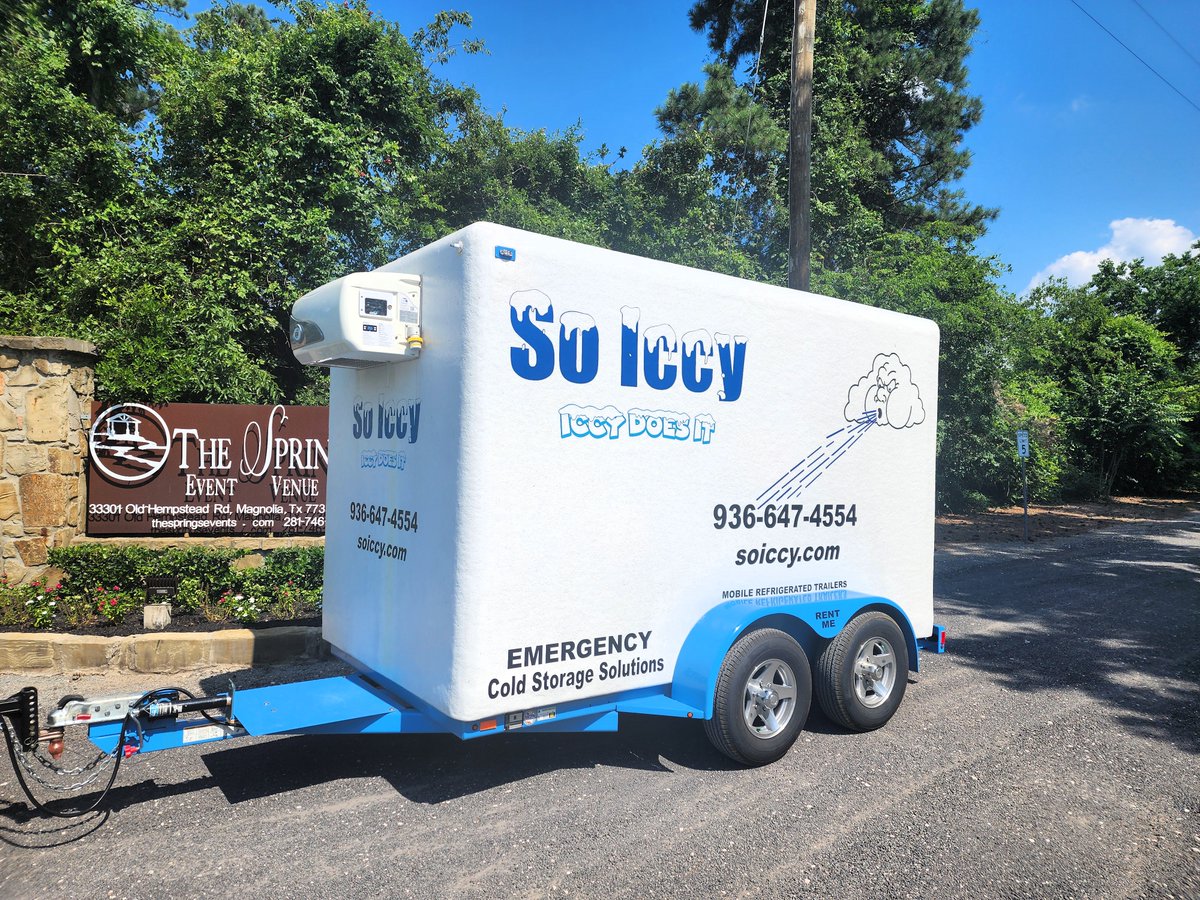 SoIccyTrailers's tweet image. So Iccy Refrigerated Trailers is your go-to source for weddings and events. @SoIccyTrailers offers #freezerrentals #refrigeratorrentals and #icedelivery. So Iccy delivers. Choose from a variety of temperature settings and rental periods. #refrigeratedtrailers #thespringsmagnolia