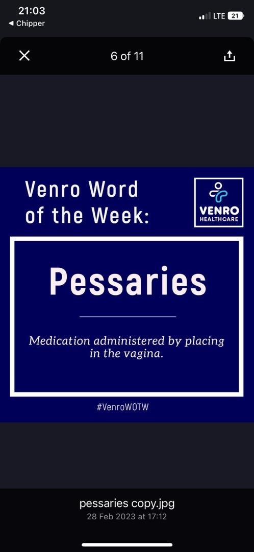 VenroHealthCare's tweet image. Word of the week: #pessaries Banange don&apos;t swallow pessaries. Here&apos;s where to put them 😉