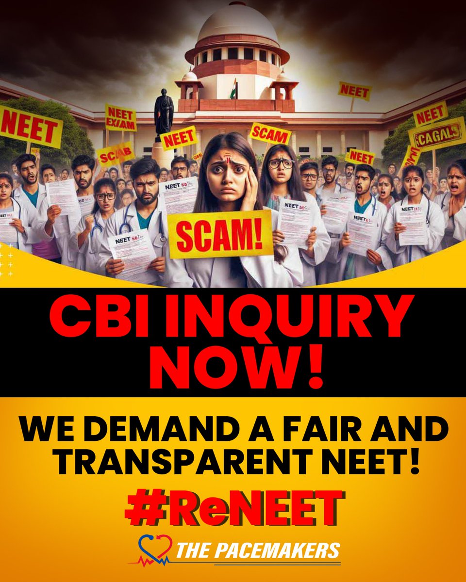 Indian__doctor's tweet image. #NEETUG2024 = #VYAPAMSCAM 2.0

Either @EduMinOfIndia @dpradhanbjp take strict action on @NTA_Exams &amp;amp; conduct a thorough @CBIHeadquarters probe or #Resign with immediate !

We Dont Want A Weak Minister!!
#NEET_परीक्षा #NEET_परीक्षा_परिणाम @BJP4India @narendramodi @INCIndia