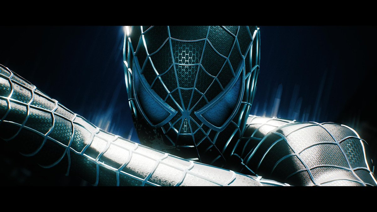 cgps5pics's tweet photo. Symbiotes on a rainy night ⛈️ 
#insomniacgames 
#insomgamescommunity 
#spiderman2ps5 https://t.co/pdKChX3AxO