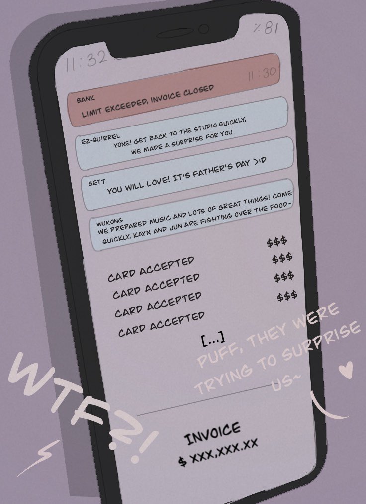 Ik_Jiyang's tweet image. Celebrating Father's Day with a couple full of kids!

Well: "I'll buy your gift using your card"
#yone #masteryi