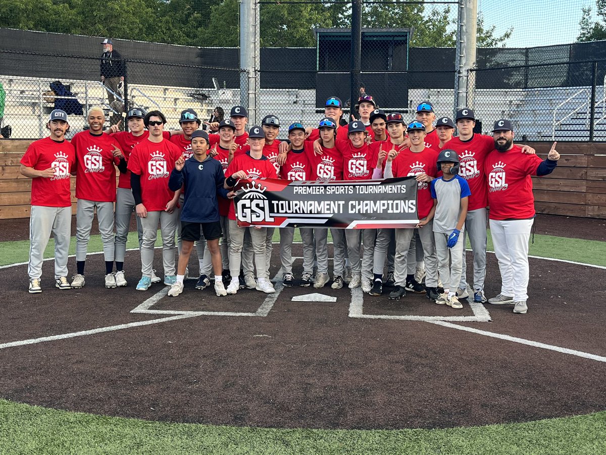 JackPritch8's tweet photo. Good weekend with the @Citybaseballsea Underclass team.  Took 1st place at the GSL Father’s Day Tournament!   Fun weekend ahead - can’t wait to play at @ZagBaseball with this crew. https://t.co/23EOGF84cR