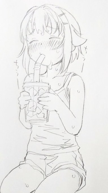 暑い…しっかり水分補給しましょう
寝起き汗だく幸子 