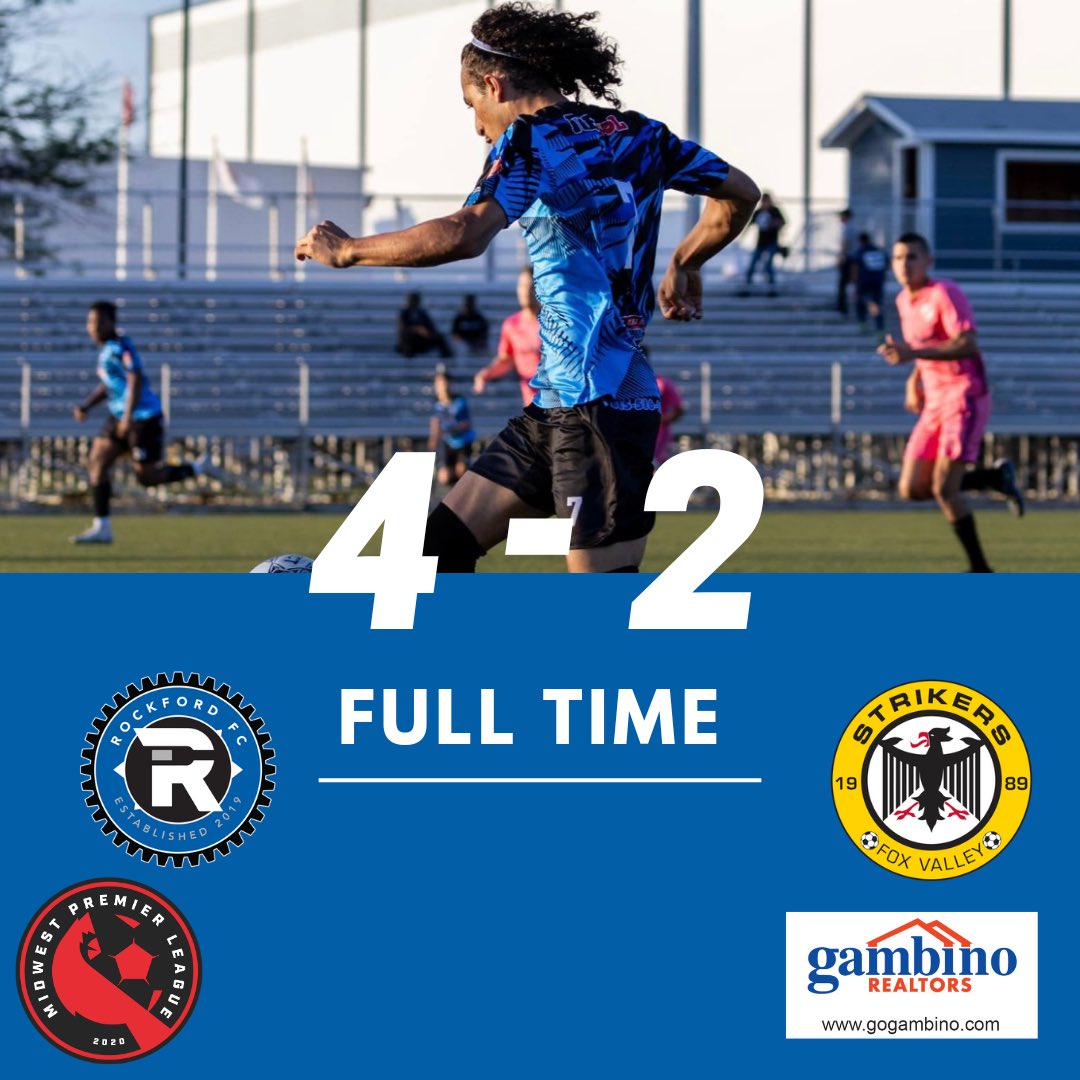 RockfordFC's tweet photo. RFC brings home the W from Aurora. 
On the scoreboard: Dasha Curiel, Saidi Shabani, Austin Curtis and Amani Amrani (Zid). 
MOTM coach Samir says: Because of what he represented from the moment he came in the game, the push that he gave us Wasiu Bode.Not to diminish the team work. https://t.co/7Vvm0ePtaX