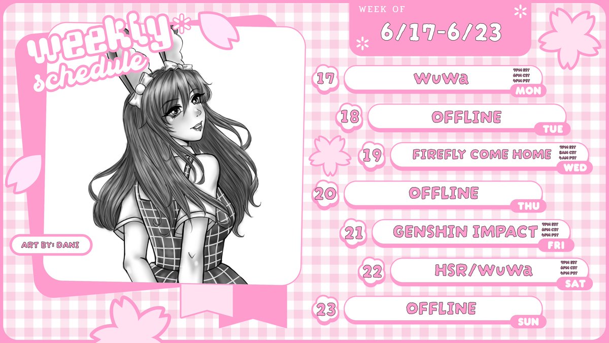 figuremii's tweet photo. ๐STREAM SCHEDULE 6/17-6/23๐ : Super excited for Firefly!! Also we will be going back to Genshin to do the archon quest, and preparing for Jinsi! Hope to see you loves tmr!!
๐LIVE - #Figlive
๐ART - #FigInColor
๐MEMES - #FigsMemeory
#Vtubers #VtubersEN https://t.co/hQfCkjIjTd