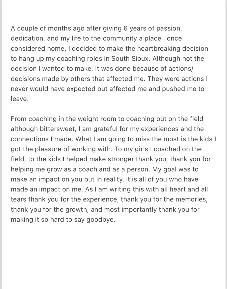 dela_strength's tweet photo. Out of all the goodbyes I had to make in the last couple of months the hardest was to all the kids I got the pleasure of working with. Whether it was in the weightroom or out in the field each connection I made was a building block that made me into the coach I am today.#coaching https://t.co/QhG5JHdWbs