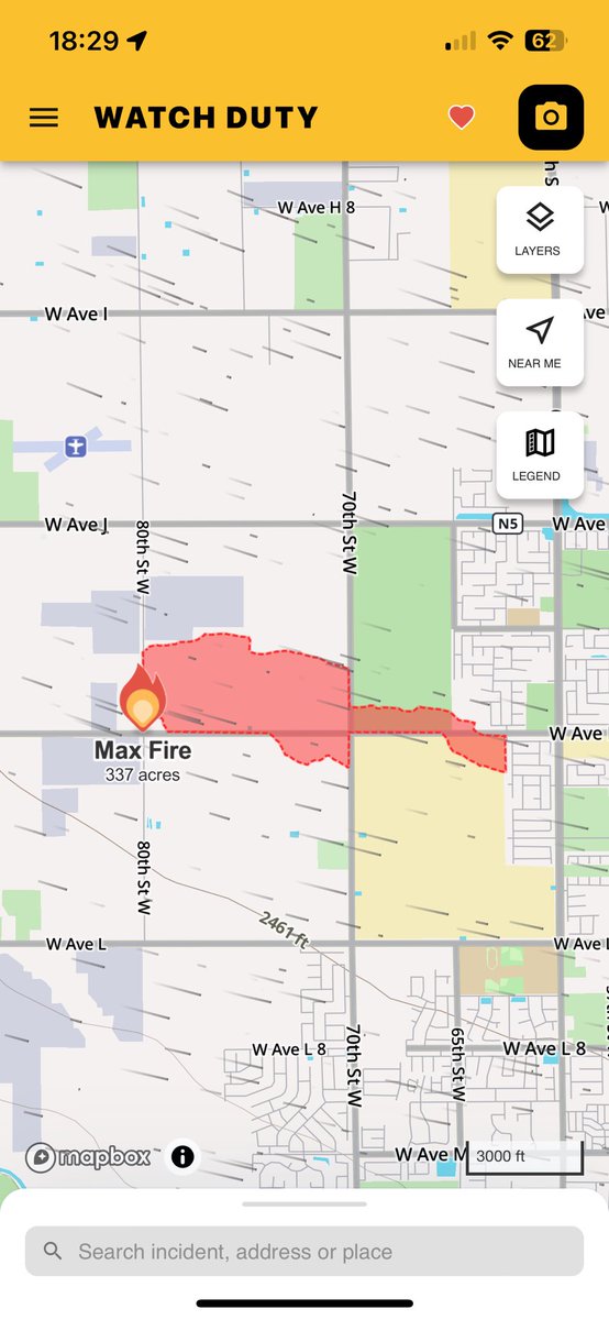 pjdohertygis's tweet image. Max Fire @ 80th St W &amp;amp; W Ave K, Lancaster, CA impacting structures - #MaxFire share.watchduty.org/i/22079