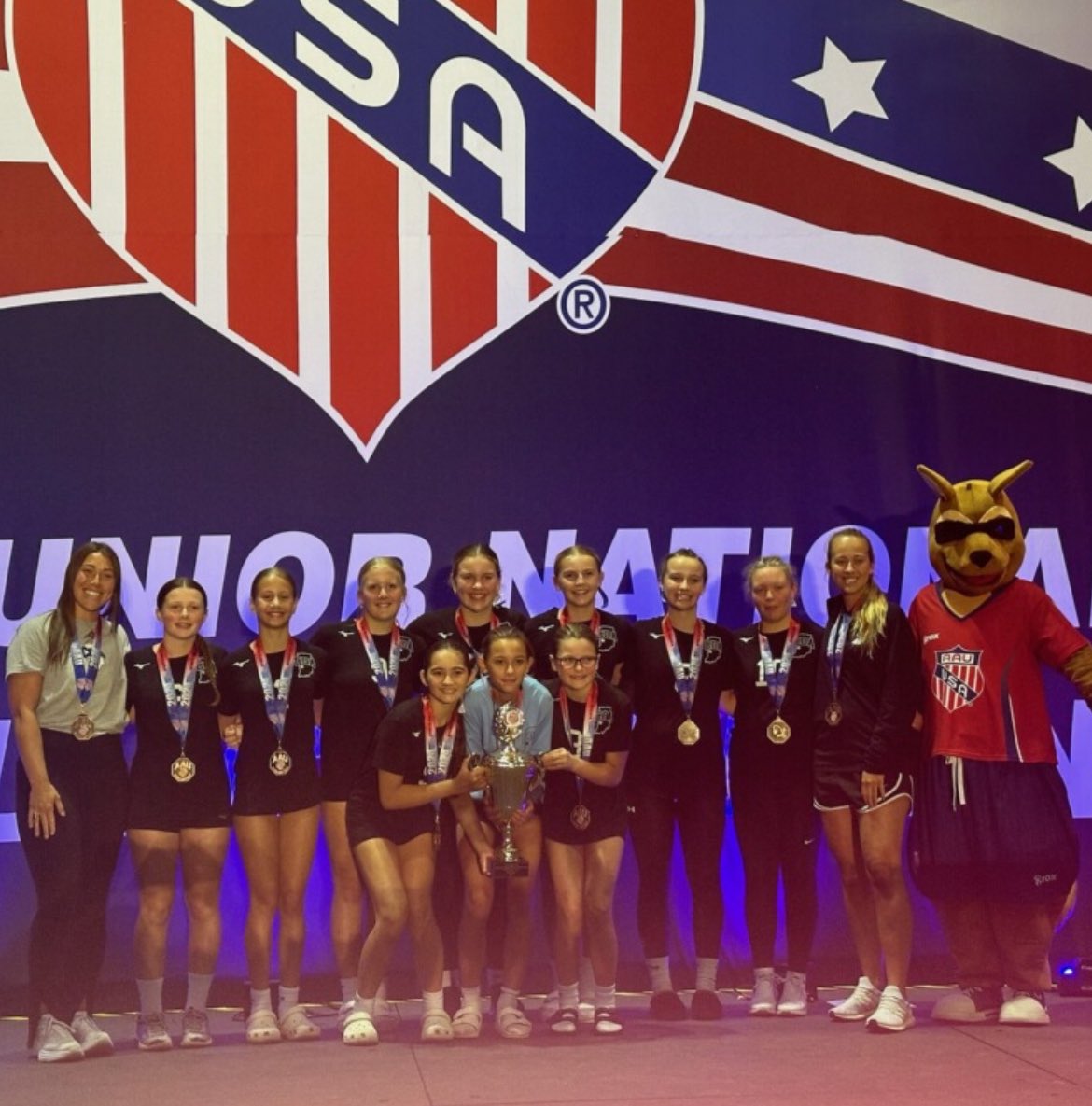 COArecruit's tweet photo. Congratulations to our 12 Scorpions on their 3rd place finish in the club division at AAU Nationals. Great job ladies! Congratulations to Meredith Wright on being named a AAU All Star. Also two of the best coaches in the business. #COAPRIDE! https://t.co/hbKF37vrJ4