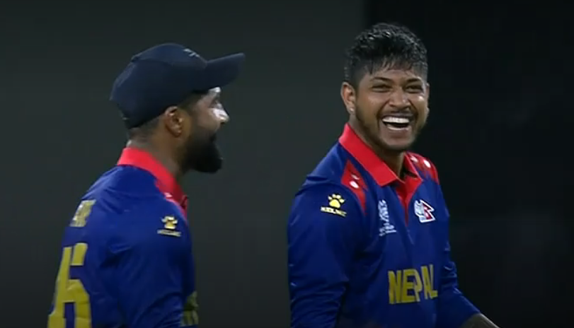 FlashCric's tweet photo. TICKETS!! 

Superb bowling from Lamichhane as Bangladesh slump to 69/7 (13.2).

#T20WorldCup #BANvsNEP