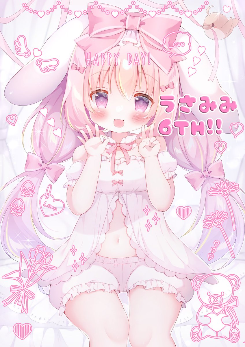 usausachannel's tweet photo. (ฅ•ω•ღ)ꕀ♡あろーはー🎈✨✨💞
おはようございます💕
兎紗みみ୨୧本日で遂に6周年🎉❣❣
今夜はLIVE２Dの公開や皆様が投稿してくれたマシュマロを読んだりして可愛く楽しく過ごしたいと思っています❣皆で🥂乾杯しよ🌟
https://t.co/sM3BZih7FM
いつもありがとう💕これからもがんばります✨ https://t.co/PUphaOr9pV