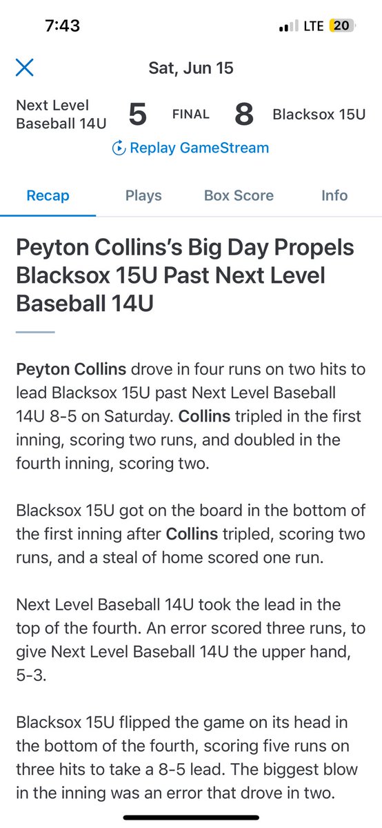Peyton Collins tweet media
