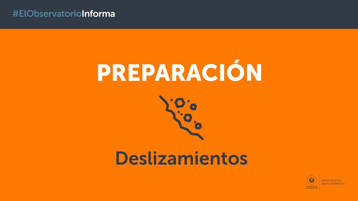 MedioAmbienteSV's tweet photo. 📌#ElObservatorioInforma PREPARACIÓN por probabilidad MUY ALTA (80%-100%) de ocurrencia de deslizamientos y caídas de roca generando daños en infraestructura, medios de vida e interrupciones prolongadas en la movilidad en San José Villanueva, y Zaragoza. https://t.co/pVJMfAAc40