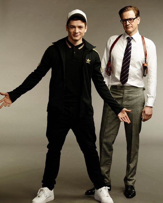 Jane160112's tweet photo. Colin and Taron
#GaryUnwin #HarryHart #Galahad
#colinfirth #taronegerton #kingsman https://t.co/046jHooqFv