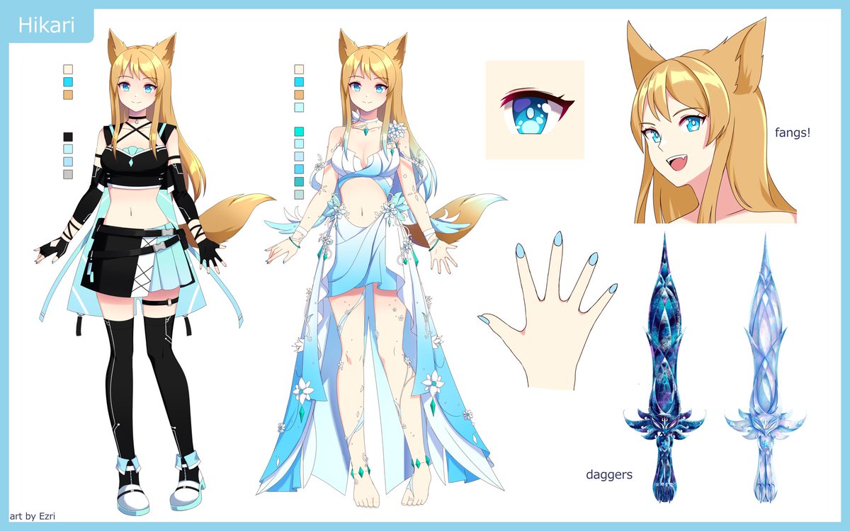 LibbyMayArt's tweet photo. ✨💖New ref sheet of my OC!! 🌕🐺

@ezri_VT did an amazing job on this, it’s more beautiful than I could’ve ever imagined, and captures Hikari perfectly! From now on this is my character 💗 https://t.co/M7CsFVQnR9