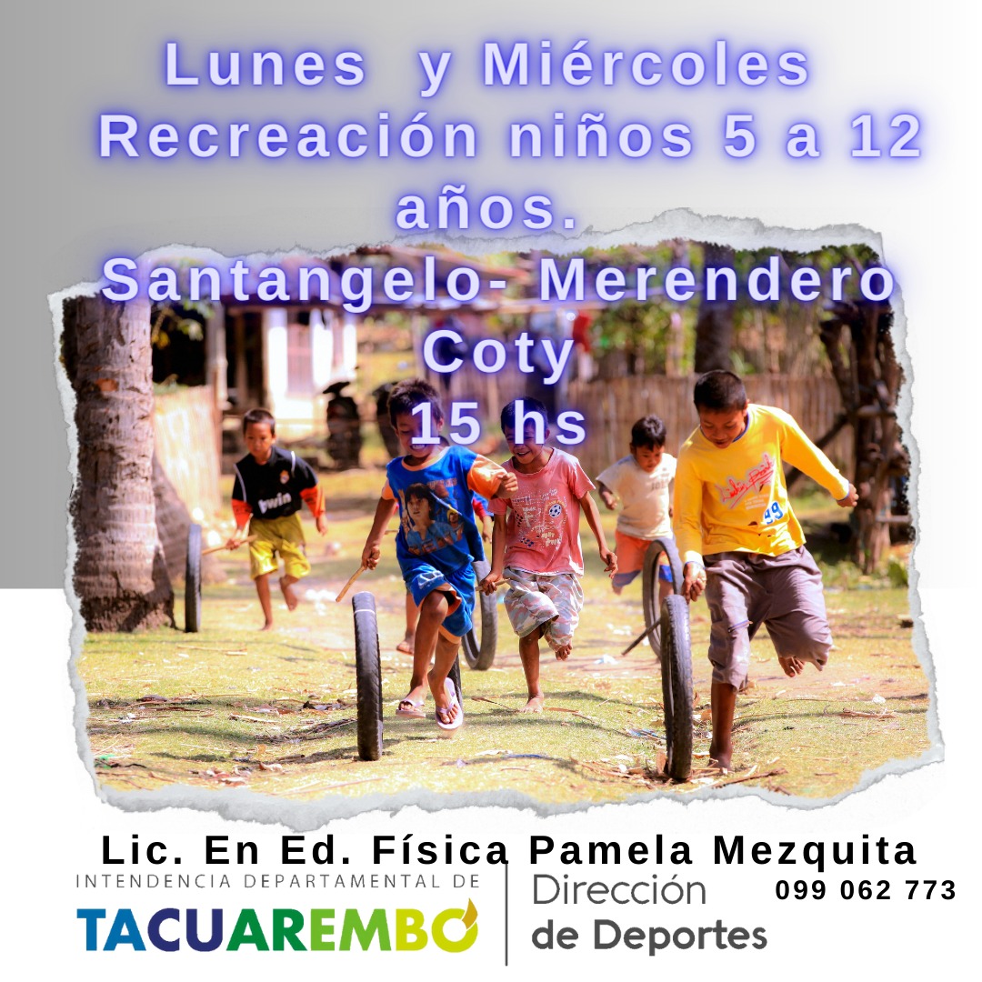 ¿Sabías que el Equipo de la Dirección de Deportes IDT, tiene varias propuestas Deportivas, recreativas y gimnasia? Para todas las edades y gratuitas. 
<a href="/IdTacuarembo/">Intendencia de Tacuarembó</a>