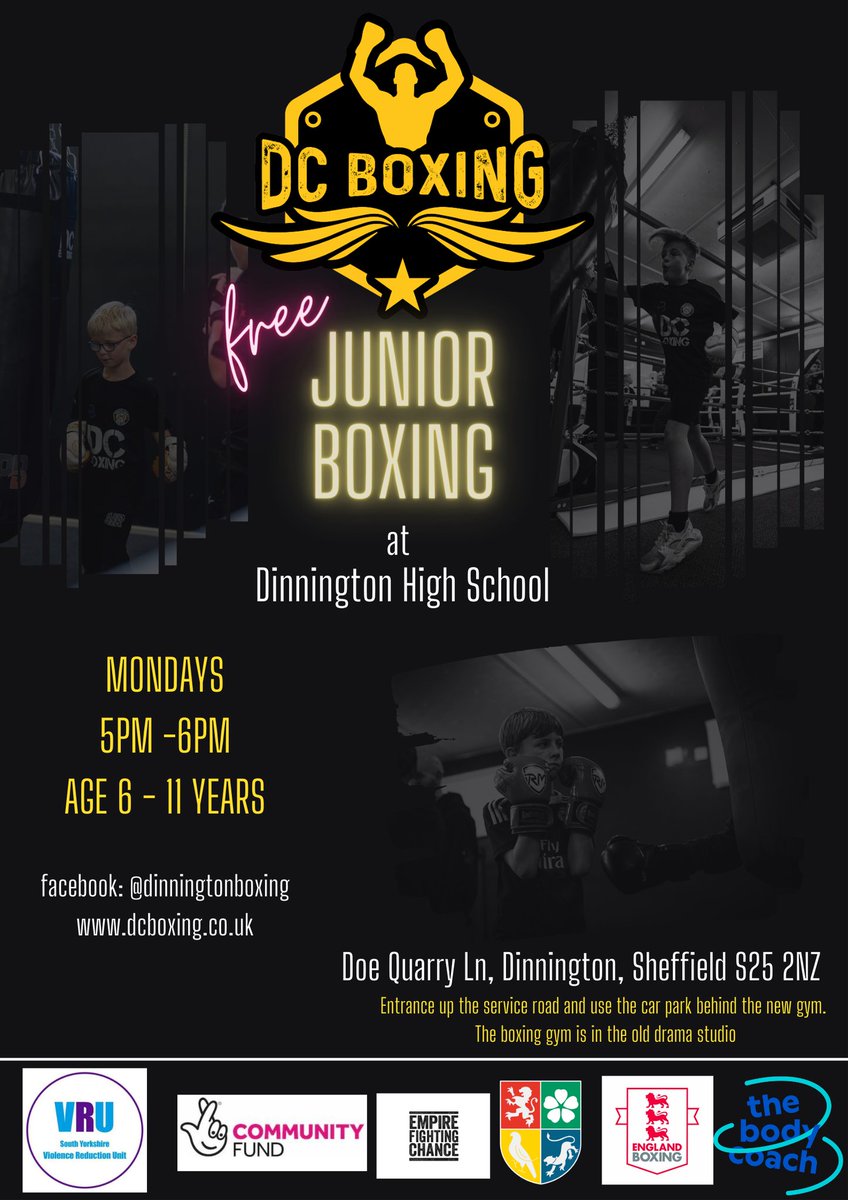 Stag_RosePPG's tweet photo. #mondaymood 5 - 6pm 🥊🥊
JUNIOR BOXING - @dcboxingfitness at @DinningtonHigh
#FREE session open to all young people.
5pm - 6pm (6 - 11 years)
Full details below🥊🥊
#boxingtraining #boxing '#fitness #togetherwearestronger #youngpeoplematter #allwelcome #juniorboxing https://t.co/enJU5ROpHk
