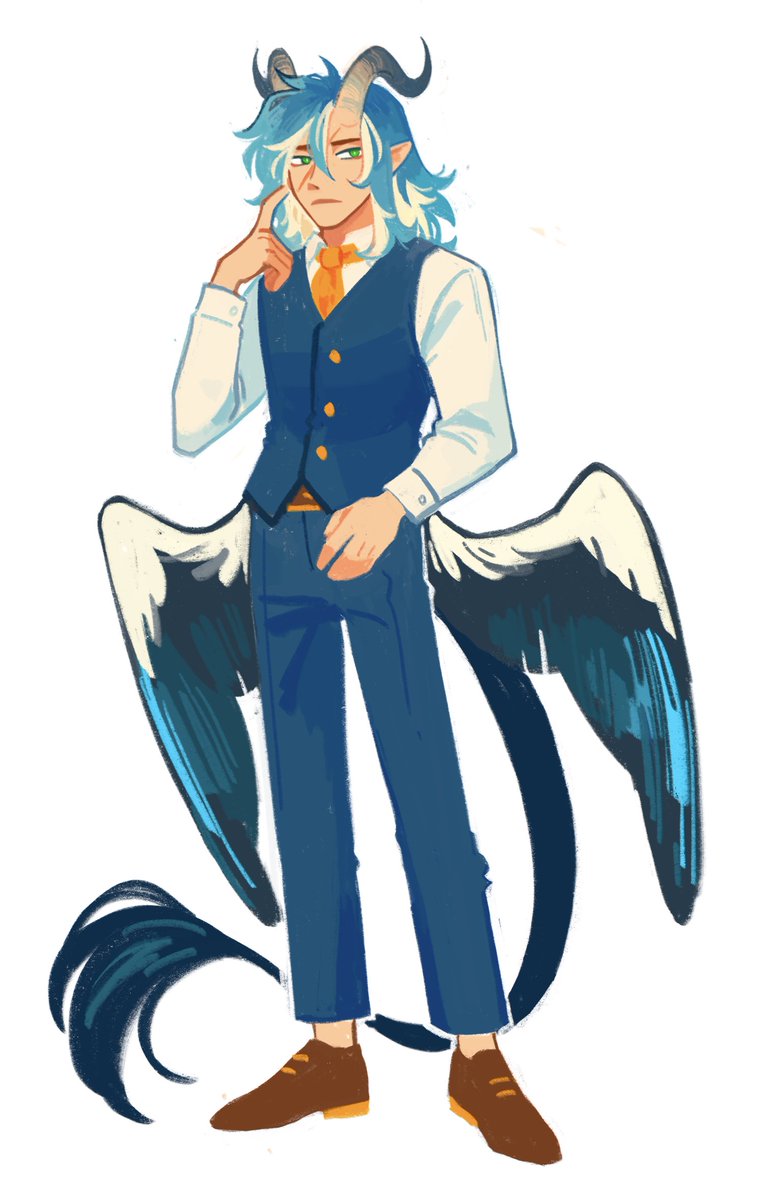 Another OC for an anon guessing game - that I can finally reveal! Ethan, my demon-possessed cringe gamer.. :] thank you to all my friends for playing with me, again! it was such a fun time! 