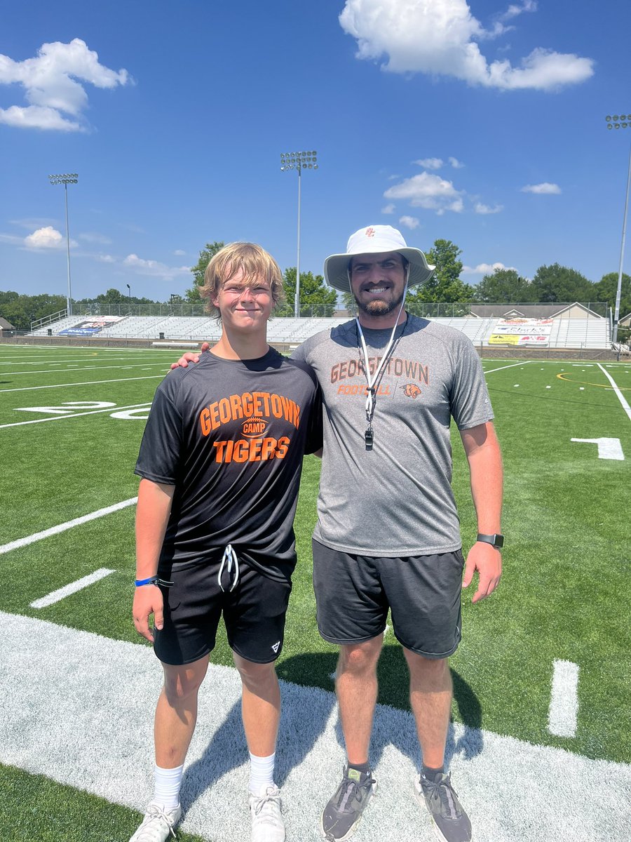 Thank you to <a href="/Gtown_Football/">Georgetown College Football</a> for the amazing camp today <a href="/CoachDGage/">Coach Gage</a> <a href="/CoachKellerGC/">Dayne Keller</a> <a href="/CoachBZink/">Brad Zink</a> <a href="/Coach_BartleyCU/">Peyton Bartley</a> <a href="/CoachRussell34/">Jack Russell</a> <a href="/CoachDamGC/">Coach Damschroder</a> <a href="/CoachMathies/">Eric Mathies</a> <a href="/Kraekelso/">Krae Kelso</a> <a href="/GtownCoachO/">Chris Oliver</a> <a href="/MikeDDietzel1/">CoachDietz</a> <a href="/eastjagsFB/">East Jessamine Football</a> <a href="/CoachFields01/">Trenton Fields</a> <a href="/ShroutBrady/">Brady Shrout</a> <a href="/Levihammond73/">Levi</a> <a href="/BradyCummi85866/">Brady Cummins</a>