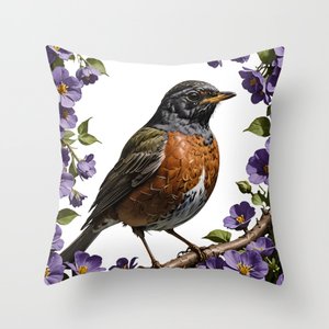 TaicheTees's tweet photo. Turdus migratorius Bird Surrounded By Violet Viola Flowers Pattern #ThrowPillow #taiche #society6 #taiche #americanrobin #robinart #robin #robindrawing #wildlifeart #robinbird #birdart #americanwildlife #birddrawing #art #wildlifeartist #birdartist https://t.co/IQNeq1wVTk https://t.co/KOl6ROcmrj