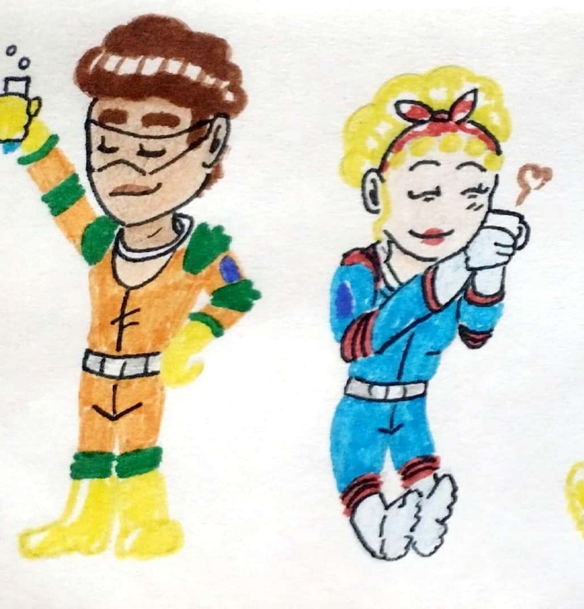 MoshiMoy1's tweet photo. Sorry if I haven't uploaded drawings and comics so often ๐คญ I'm taking it easy because I have other things to do ๐. But I leave you with these cute chibis that I've made โจ๐
#60parsecs #emmetellis #deedeedawkins #babybronco #tomthompson #maeganmann #aprilangelle #robotgentleman https://t.co/JdXY7aGVGD