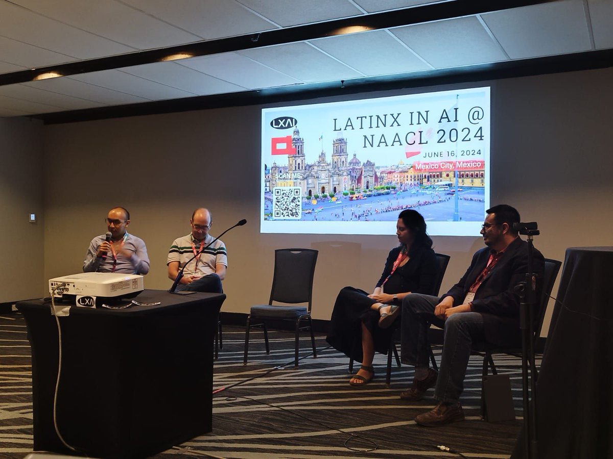 lxnlp's tweet image. we want to thank everyone who participated in our Latinx in AI (@_LXAI) workshop at #naacl2024 We’re grateful for the contributions of our volunteers, organizers, & participants. Here are some photos final remarks and the award ceremony.#NLP