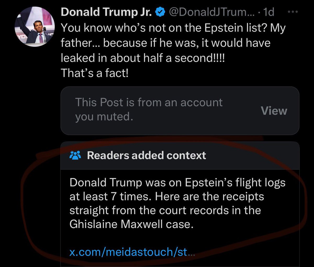 acnewsitics's tweet image. Yes, Donald Trump was on Epstein's flight logs. Share until every MAGA sees it.