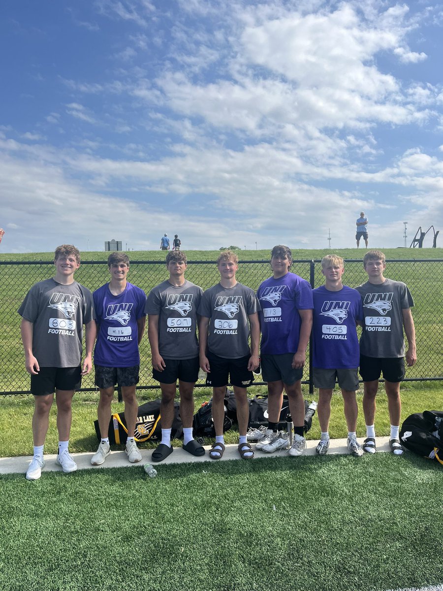 Great day for the Lions today at UNI camp! Great competition, and some August heat to make it feel like football time is near!!
#LIONS