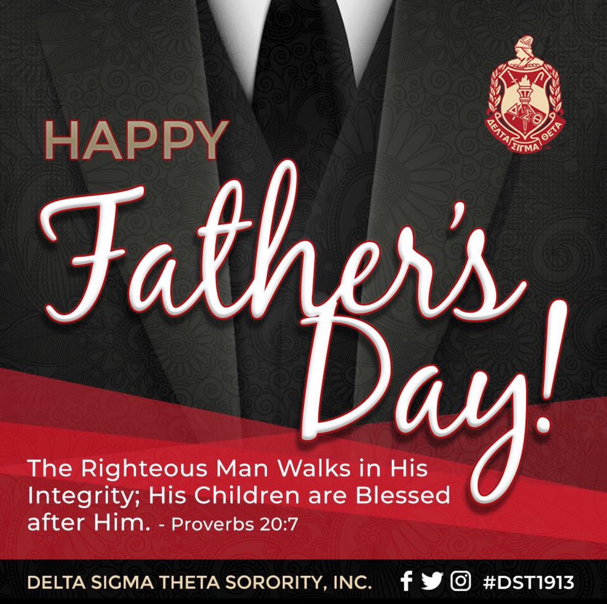 Wishing a Happy Father’s Day to all the fathers and friends of Delta Sigma Theta Sorority, Incorporated! 

Today we celebrate all fathers and father-figures who remain a constant source of strength and support for their families. 

#DST1913