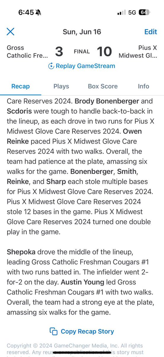 Another great weekend in Omaha, winning the brown park invitational. <a href="/PiusX_Baseball/">Pius X Baseball ⚡</a>