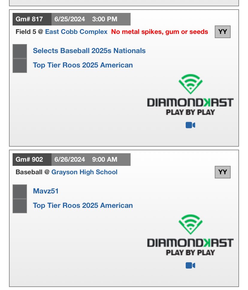 Schedule for WWBA. <a href="/_GoRoos/">The Roos</a>