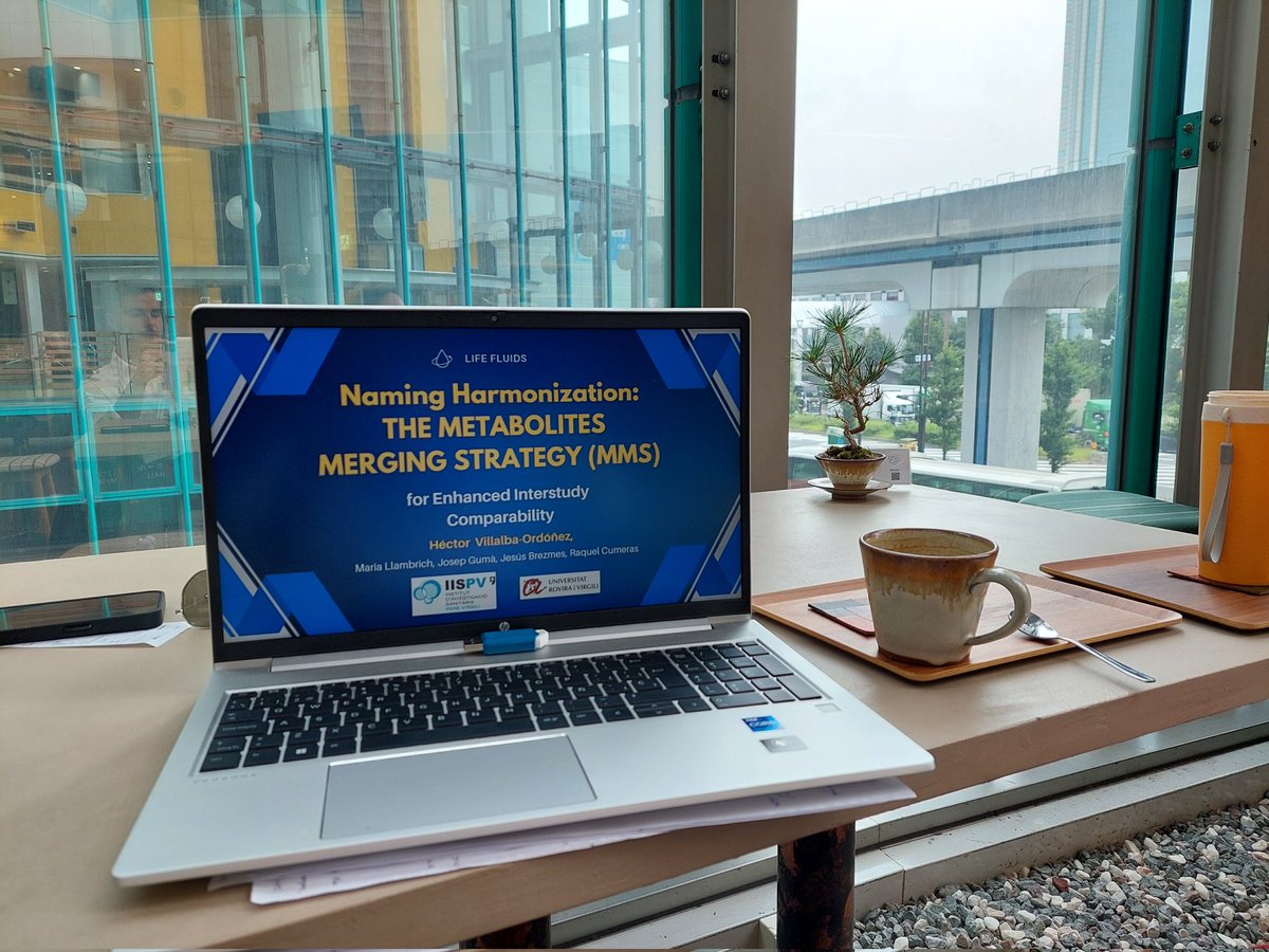 All ready for today's  talk by <a href="/Hec7orVillalba/">Hector</a> on Naming Harmonizing at #Metabolomics2024 #MetSoc2024 
If you want to know more about The Metabolites Merging Strategy #MMS, join us at session 2.4 at 4:35pm Hall D. 
<a href="/mllambrich/">Maria Llambrich</a> <a href="/jesusbrezmes/">Jesus Brezmes Llecha</a> <a href="/IISPereVirgili/">Institute of Health Research Pere Virgili (IISPV)</a> <a href="/universitatURV/">Universitat Rovira i Virgili</a>