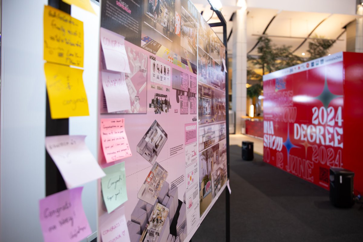 soadkmutt's tweet photo. Big CHEERS to our 5th-year Interior Architecture students (SoA+D)! Your thesis exhibition was a resounding success!! Check out these amazing photos from the INA Thesis Exhibition, held from June 10-12, 2024. For more photos: https://t.co/l1ZcHpFAbm https://t.co/oDiqluOAgT