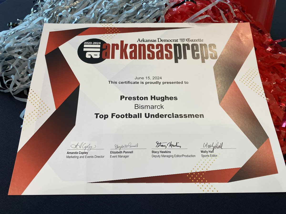 It was such an honor to be selected by <a href="/AllArkansasPrep/">All Arkansas Preps</a> as a top football underclassmen.