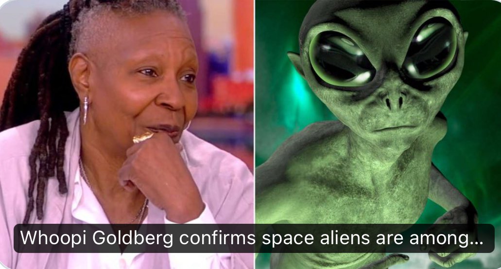 hellmelich's tweet image. ウーピーゴールドバーグ
「宇宙人はかなり前から地球にいる」
だってガイナンだもん