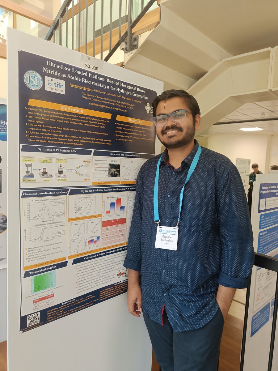Rayantan Sadhukhan🇮🇳 (@rayantans) on Twitter photo Delighted to present my recent work regarding electrocatalytic HER using ultra low loaded non zero state Pt-hBN catalyst at 37th topical meeting of International society of electrochemistry hosted at Stresa, Italy. #ISE #electrochemistry #37th_topical_meeting
<a href="/TnnLab/">Materials & Interface Engineering @ TNN's Lab</a> Delighted to present my recent work regarding electrocatalytic HER using ultra low loaded non zero state Pt-hBN catalyst at 37th topical meeting of International society of electrochemistry hosted at Stresa, Italy. #ISE #electrochemistry #37th_topical_meeting
<a href="/TnnLab/">Materials & Interface Engineering @ TNN's Lab</a>