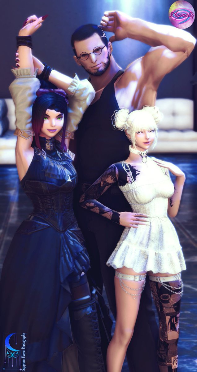Safaiadoragon's tweet photo. Hyyyyypnoitc! We out here vibing and living it up with Masa, Kiwi and Keshi! Come on out and vibe!#EorzeaPhotos ✦ #gposers ✦ #gposer✦ #ffxivnightlife ✦ #ffxivnightclub ✦ #Au_Ra ✦ #gpose ✦ #ffxivsnaps ✦ #ffxivscreenshot ✦ #ffxivgpose https://t.co/x98GtXAKzK