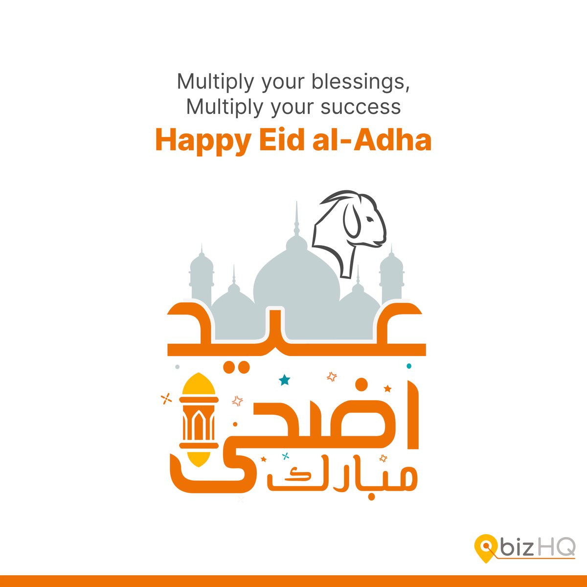 mybizhq's tweet photo. 🌙✨ Eid Mubarak from the BizHQ family! Wishing all our wonderful multi-location business owners a joyous Eid al-Adha. May this special day bring you prosperity, happiness, and continued success across all your ventures. 🕌🕊️
#EidAlAdha #BizHQ #EidMubarak #BusinessSuccess https://t.co/TYiq3AYrBb
