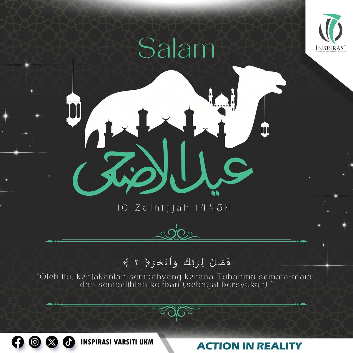 InspirasiV's tweet photo. ⚜️ [SELAMAT MENYAMBUT HARI RAYA AIDILADHA] ⚜️

Inspirasi Varsiti UKM ingin mengucapkan Selamat Hari Raya Aidiladha kepada semua umat Islam khususnya mahasiswa/i UKM.

#EidAdha #SalamAidiladha
#KitaGengInspi #Inspipro
#UKM #SiswaUKM https://t.co/qtSwx6Q5jq