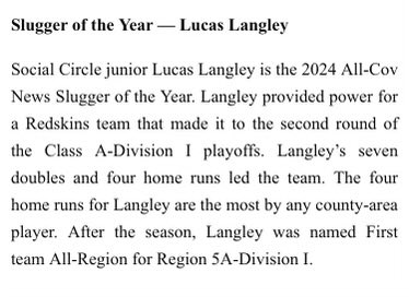 Slugger of The Year!!