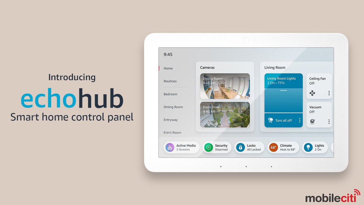 mobileciti's tweet image. 🏚️Amazon Echo Hub 8&quot; Smart Home Control Panel

✅Easy to Install
✅Home Security at Your Fingertips
✅Designed to Protect Your Privacy

👉Available on Mobileciti

👉Buy Now: bit.ly/3zcZOrj

#EchoHub #SmartHomeCentral #EffortlessControl #VoiceAndTouchControl #Mobileciti