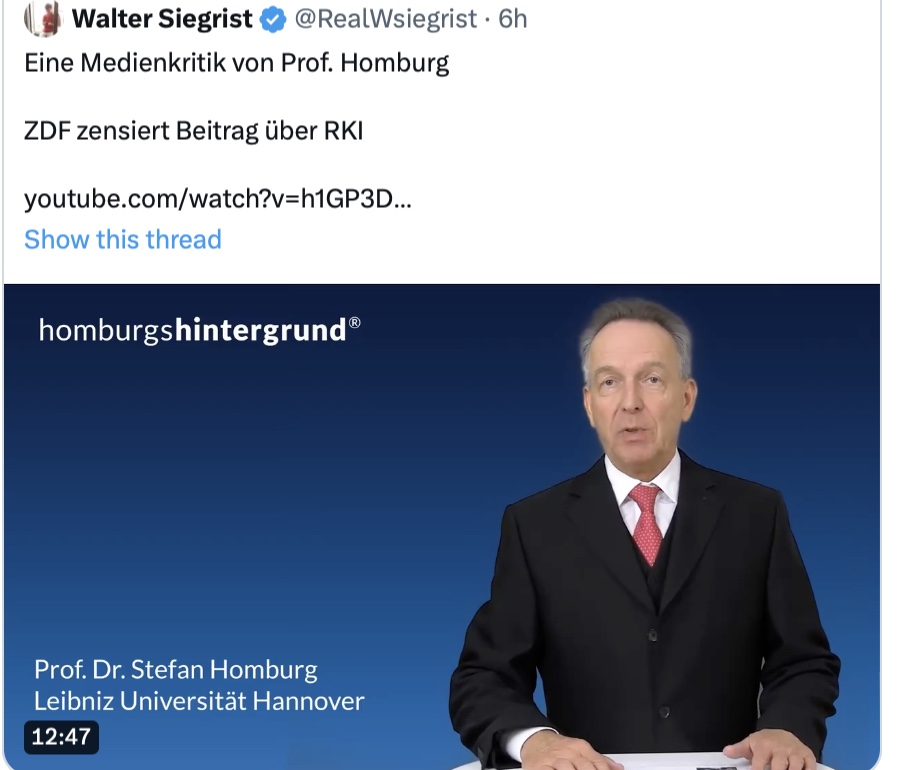 RealWsiegrist's tweet image. In den letzten 6 Monaten kam heraus, dass:

- die CIA John F. Kennedy tötete
- 2 der Flugzeugentführer vom 11. September 2001 der CIA angehörten
- die US-Regierung die Nordstream 2-Pipeline gesprengt hat, und zwar mit thermonuklearen Sprengkörpern (Hans-Benjamin Braun)
- der…