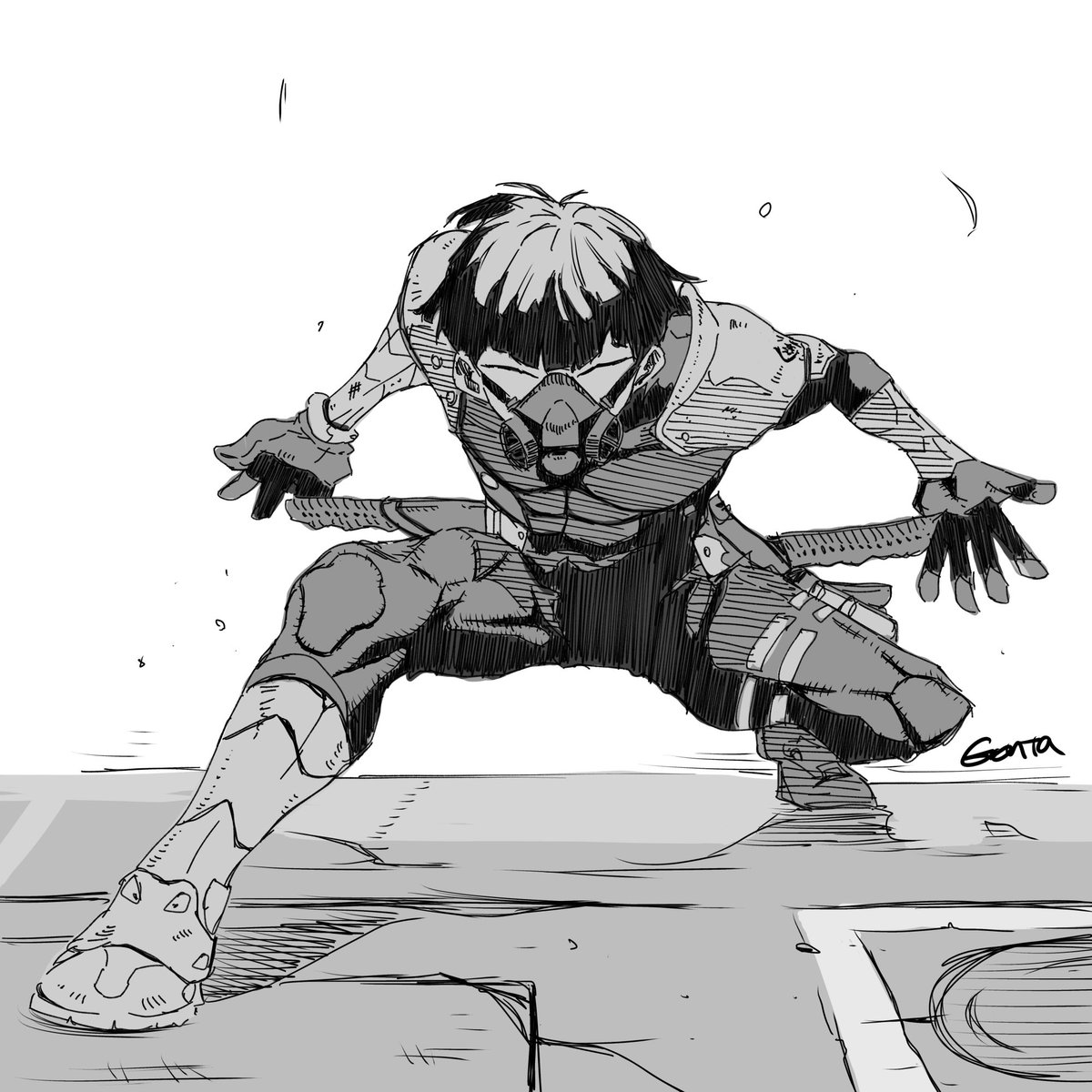 保科副隊長⚔️ #イラスト #怪獣8号