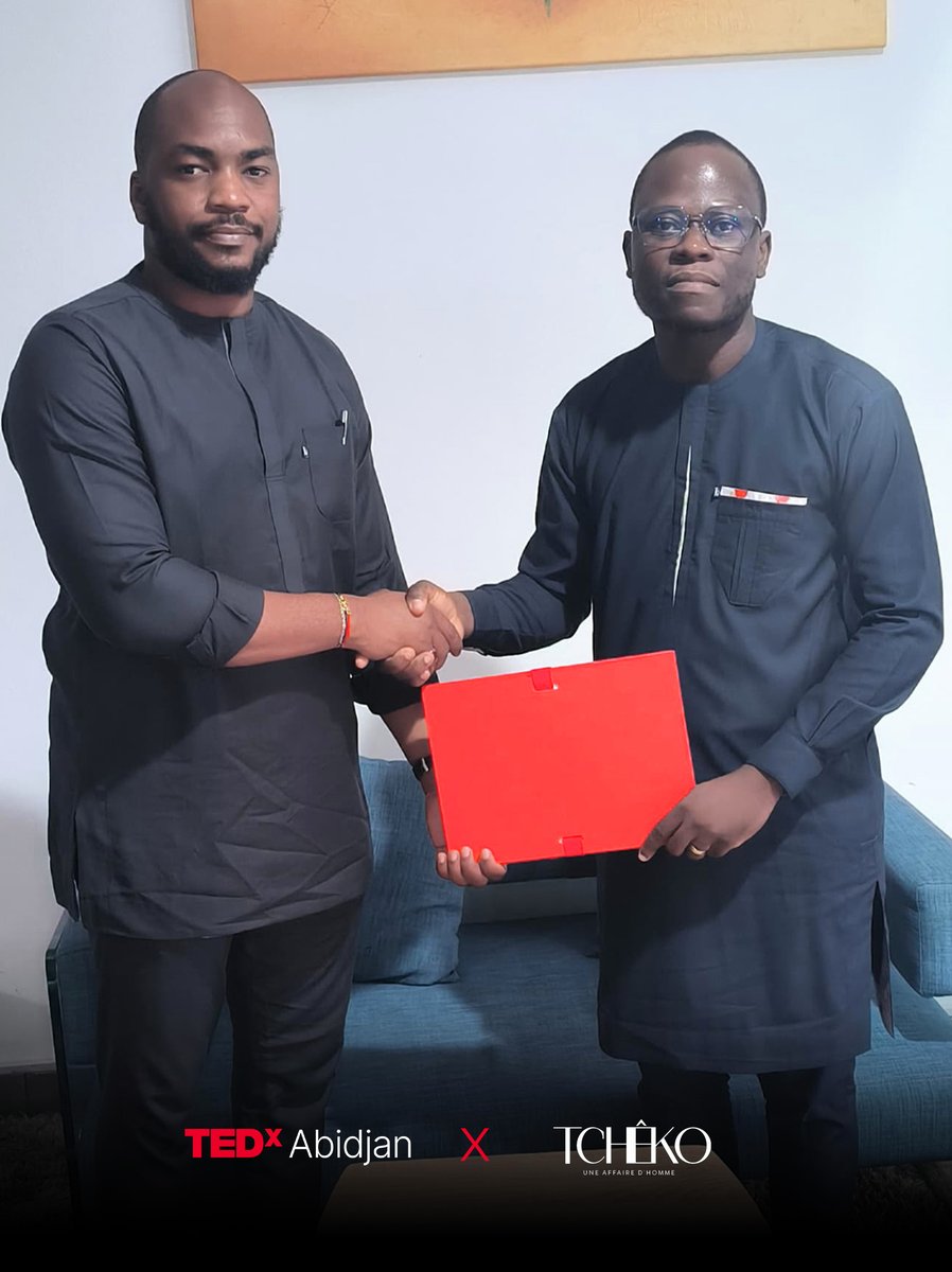 M. Nour DIABY 🇨🇮 fondateur de la maison TCHÊKO et M. Andeka OULE, commissaire général de TEDxAbidjan ont renouvelé le partenariat unissant les deux marques, par la signature d'un protocole d'accord.
-
Rendez-vous le 04 Aout 2024 dès 15h au Sofitel Abidjan.
#TEDxAbidjan