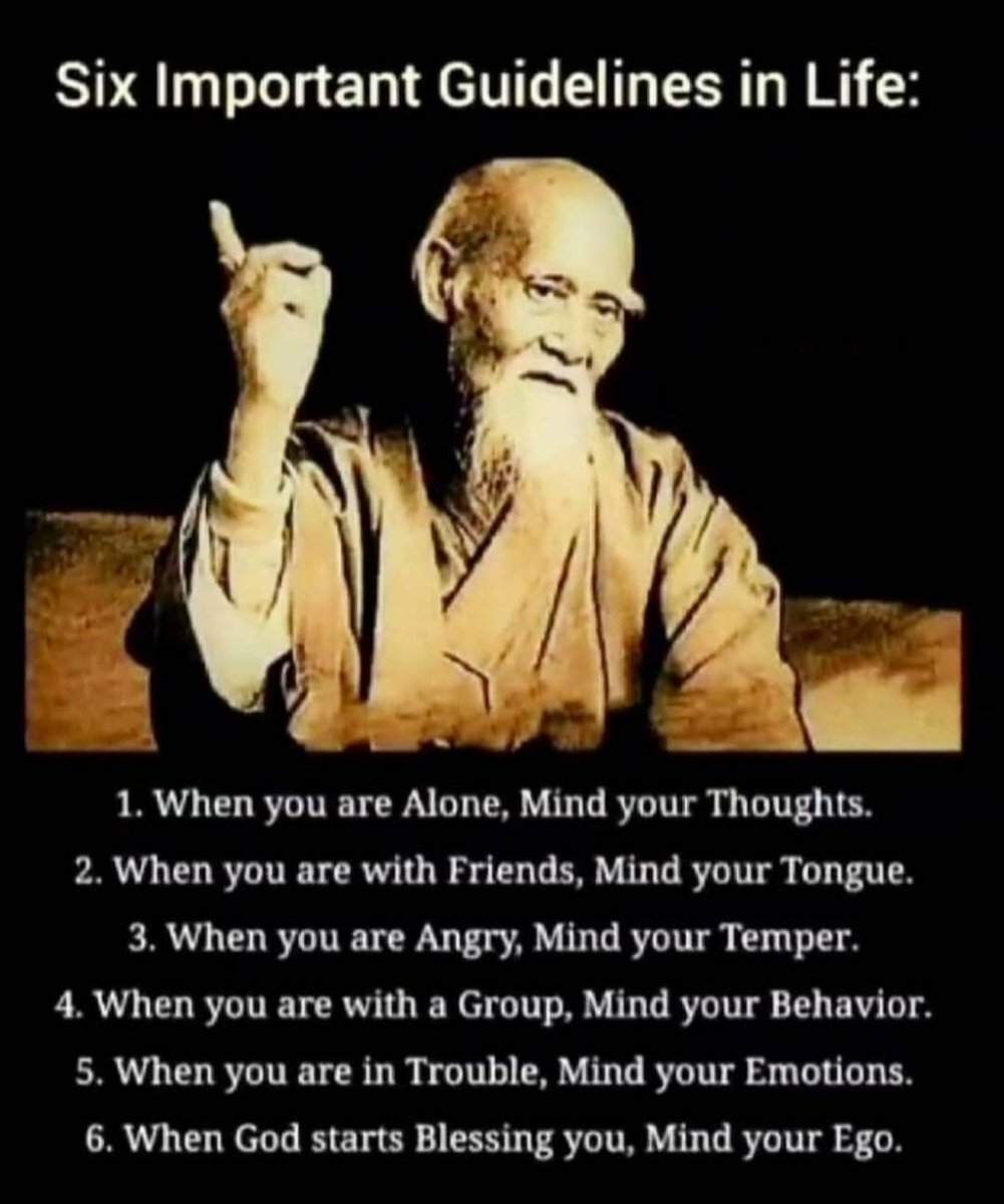SeekWiser_'s tweet photo. Six Important Guidelines in Life. https://t.co/UtEG0Qo2MV
