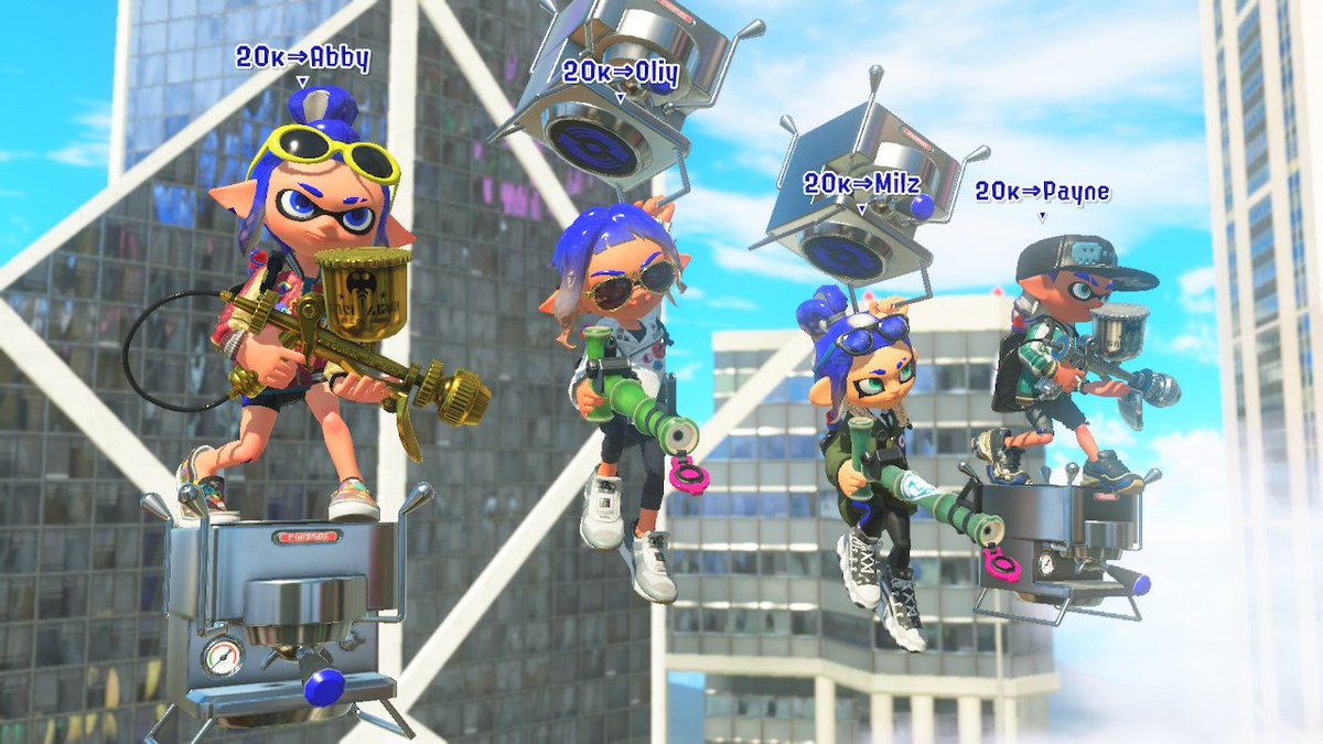 20KPewPew's tweet photo. We are back!! 20KPewPew took home an undefeated first place in a small tournament hosted by the one and only @jacktoofye!

🤖To today's honorable defenders of the Bambaerospray way, please accept these medals:
@Abby_Splaty 🎖️
@KMilz_ 🎖️
@OliyTC 🎖️
@bigknows0327 🎖️ https://t.co/q4JYZCrx0Y
