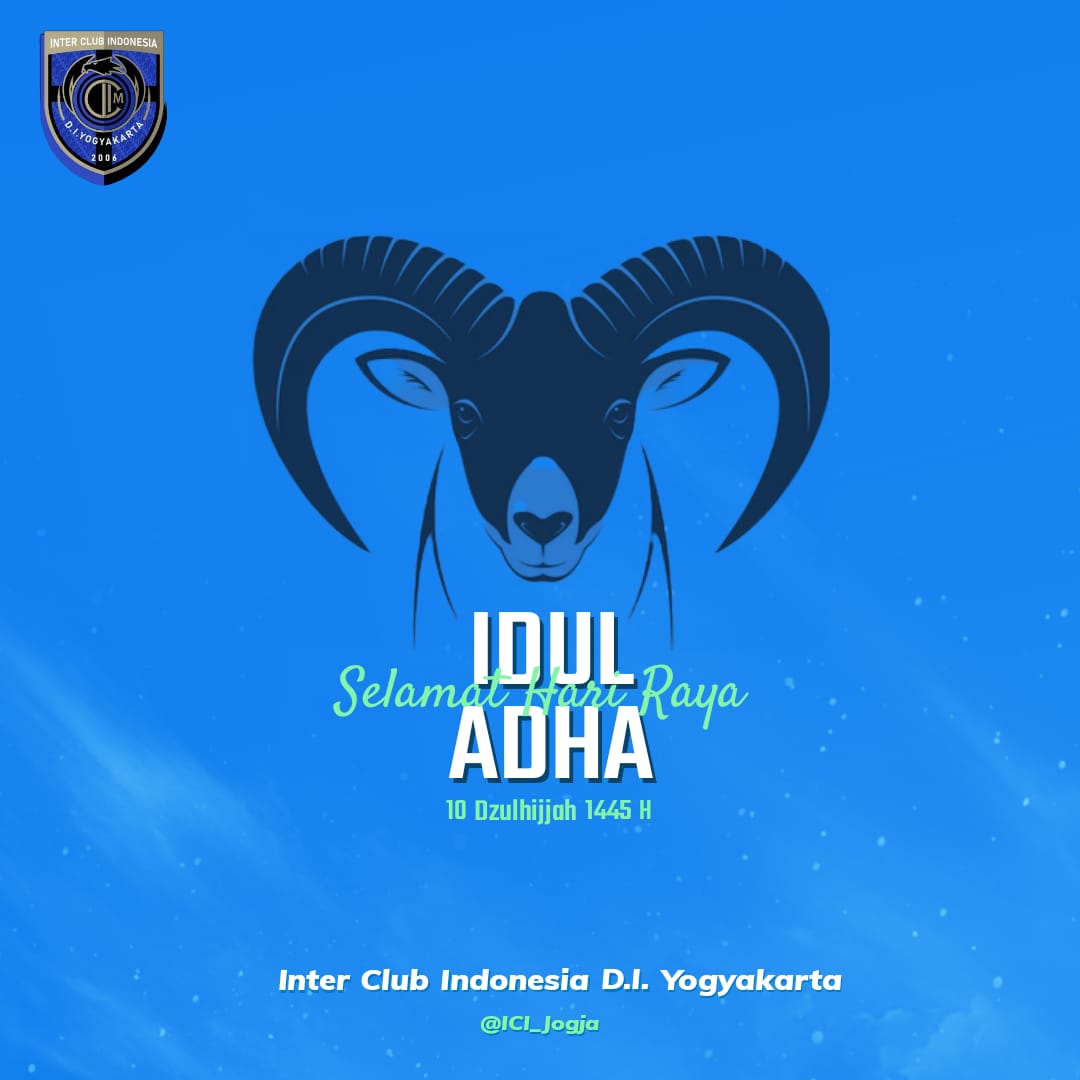Selamat Hari Raya Idul Adha 10 Dzulhijjah 1445H, semoga kita bisa memaknai pengorbanan dan keikhlasan dalam beribadah agar senantiasa menjadi insan yg lebih baik. Amin 🙏💙🖤